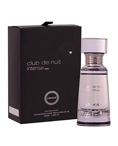 Armaf Club De Nuit Intense Man - Aceite de perfume francés de lujo, 20 ml