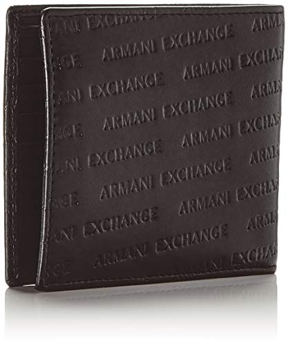 Armani Exchange Bifold W/Coin Pocket, Cartera Doble para Hombre, Negro (Negro/Black), 2.5x11.3x9.8 Centimeters (B x H x T)