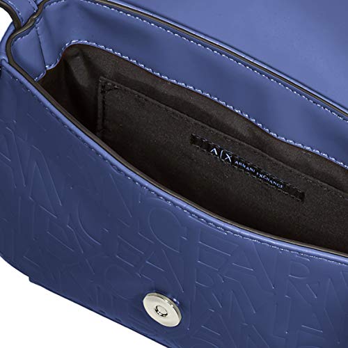 Armani Exchange - Bolso de hombro para mujer (14 x 8 x 20 cm), color Azul, talla 14x8x20 cm (B x H x T)