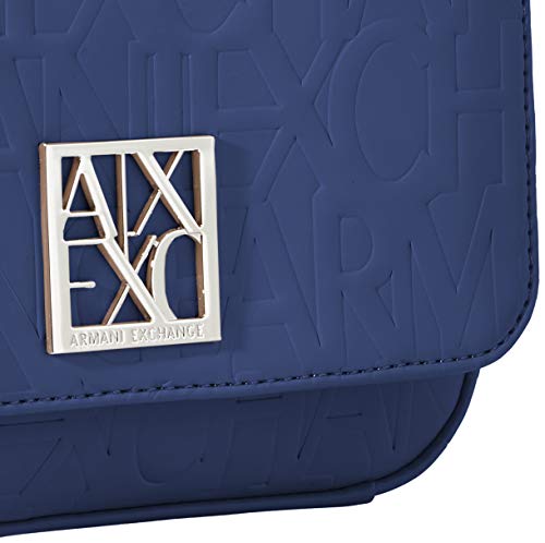 Armani Exchange - Bolso de hombro para mujer (14 x 8 x 20 cm), color Azul, talla 14x8x20 cm (B x H x T)