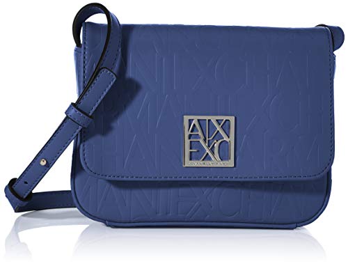 Armani Exchange - Bolso de hombro para mujer (14 x 8 x 20 cm), color Azul, talla 14x8x20 cm (B x H x T)