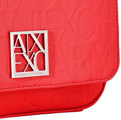 Armani Exchange - Bolso de hombro para mujer (14 x 8 x 20 cm), color Rojo, talla 14x8x20 cm (B x H x T)