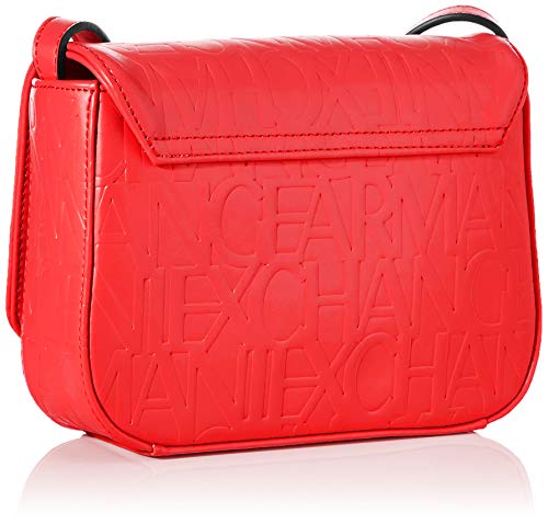 Armani Exchange - Bolso de hombro para mujer (14 x 8 x 20 cm), color Rojo, talla 14x8x20 cm (B x H x T)