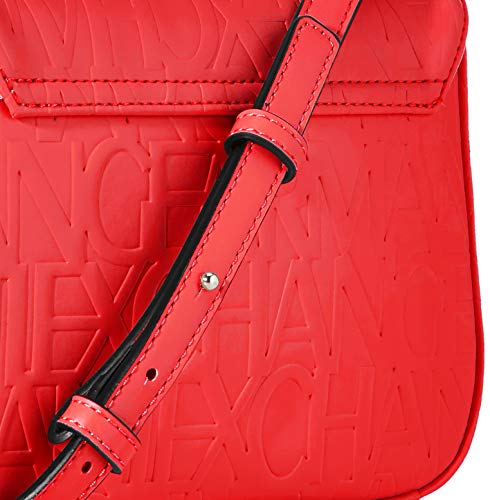 Armani Exchange - Bolso de hombro para mujer (14 x 8 x 20 cm), color Rojo, talla 14x8x20 cm (B x H x T)