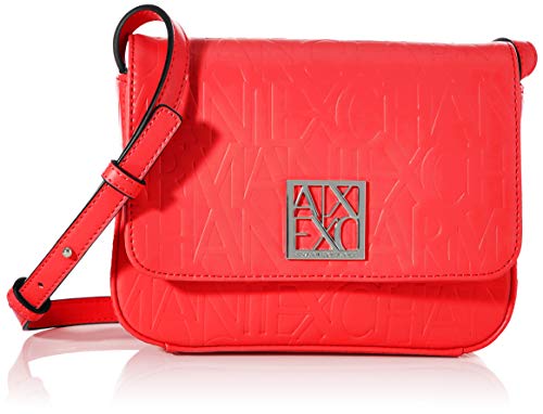 Armani Exchange - Bolso de hombro para mujer (14 x 8 x 20 cm), color Rojo, talla 14x8x20 cm (B x H x T)