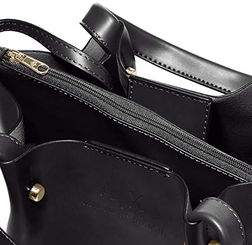 Armani Exchange - Bolso para mujer (22 x 11 x 25 cm), color Negro, talla 22x11x25 cm (B x H x T)