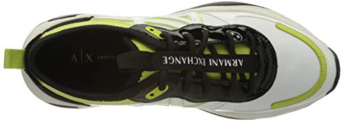 Armani Exchange Chunky Sneakers, Zapatillas para Mujer, Blanco (Off White+Black N769), 39 EU