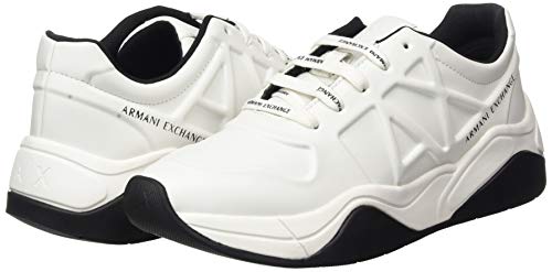 Armani Exchange Embossed Lace up Sneaker, Damen, Weiß (Op.White 00152), 40 EU