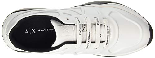 Armani Exchange Embossed Lace up Sneaker, Damen, Weiß (Op.White 00152), 40 EU