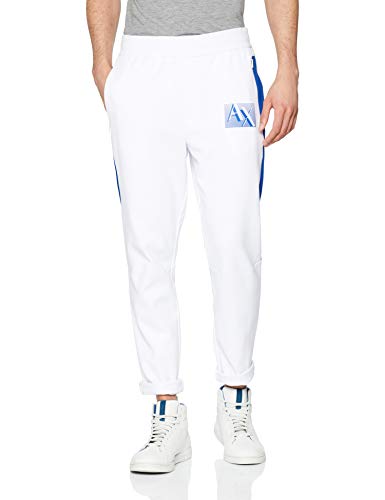 Armani Exchange Magnetic Stripe Logo (Under) Pantalones de Deporte, Azul (White/Marine 2166), W30/L32 (Talla del Fabricante: Small) para Hombre