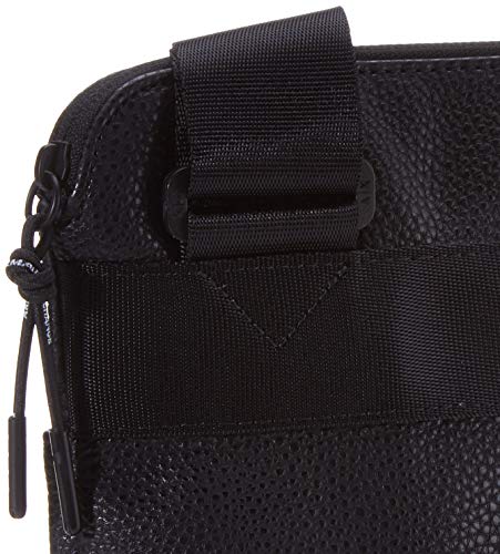 Armani Exchange - Medium Flat Crossbody Bag, Bolso bandolera Hombre, Negro (Black/Gun Metal), 29x2x27 cm (B x H T)