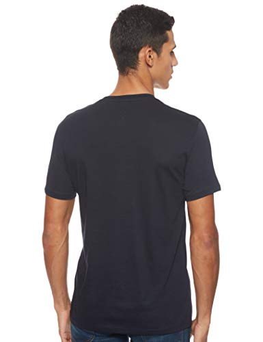 Armani Exchange Pima Small Logo Camiseta, Azul (Navy 1510), Large para Hombre