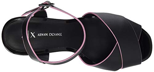 Armani Exchange Platform Wedges, Zapatos con Plataforma para Mujer, Negro (Black K001), 39 EU