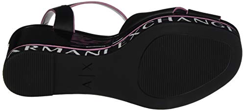 Armani Exchange Platform Wedges, Zapatos con Plataforma para Mujer, Negro (Black K001), 39 EU