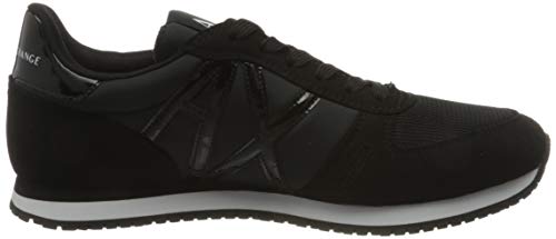 Armani Exchange Retro Running, Zapatillas para Mujer, Black, 37 EU