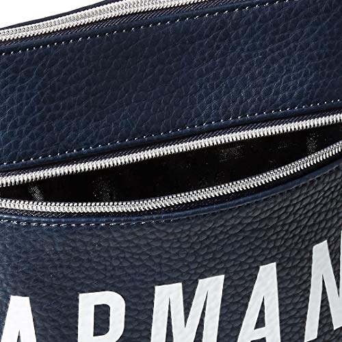 Armani Exchange - Small Flat Crossbody Bag, Bolso Hombre, Azul (Sargasso Sea), 10x10x10 cm (W x H L)