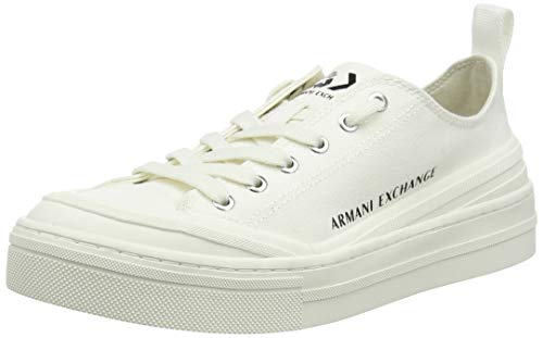 Armani Exchange Sneaker, Zapatillas para Mujer, Blanco (Opt White+White A222), 41 EU