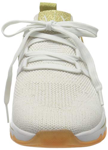 Armani Exchange Sock Sneakers, Zapatillas para Mujer, Blanco (White/Blue Gold R579), 40 EU
