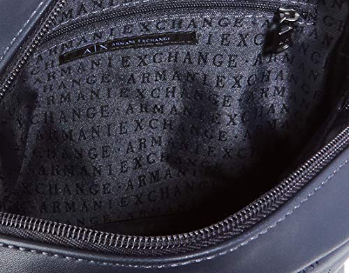 Armani Exchange - Zip Top Reporter, Bolso bandolera Hombre, Azul (Navy Navy), 24x7x22 cm (B x H T)