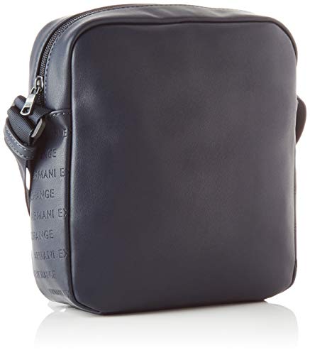 Armani Exchange - Zip Top Reporter, Bolso bandolera Hombre, Azul (Navy Navy), 24x7x22 cm (B x H T)