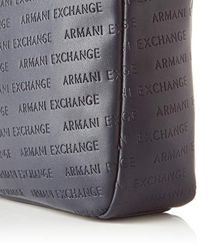 Armani Exchange - Zip Top Reporter, Bolso bandolera Hombre, Azul (Navy Navy), 24x7x22 cm (B x H T)
