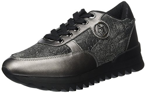 Armani Jeans Sneaker Runner, Zapatillas para Mujer, Negro (Nero 00020), 41 EU