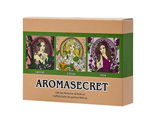 AROMASECRET Aceite de perfume para mujer 5 ml roll-on miniatura – Nueva Concepción de Perfume (GIFT SET)