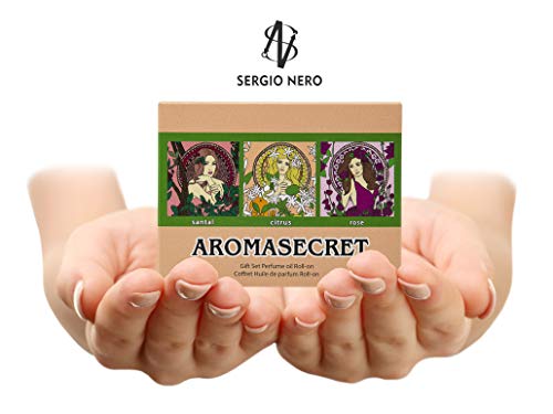 AROMASECRET Aceite de perfume para mujer 5 ml roll-on miniatura – Nueva Concepción de Perfume (GIFT SET)