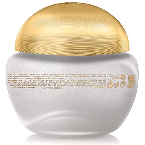 Aromatic Salt Scrub - Gold | Exfoliante corporal con sal del mar muerto | Alivia Psoriasis | Alivia Eczema | Recomendado por dermatólogos | Premier by Dead Sea Premier