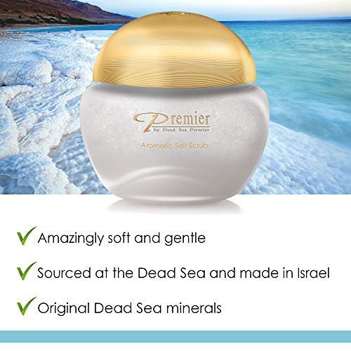 Aromatic Salt Scrub - Gold | Exfoliante corporal con sal del mar muerto | Alivia Psoriasis | Alivia Eczema | Recomendado por dermatólogos | Premier by Dead Sea Premier