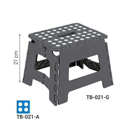 Arregui TB-021-G Taburete Plegable de 21 cm de altura, gris, 210X250X200 MM