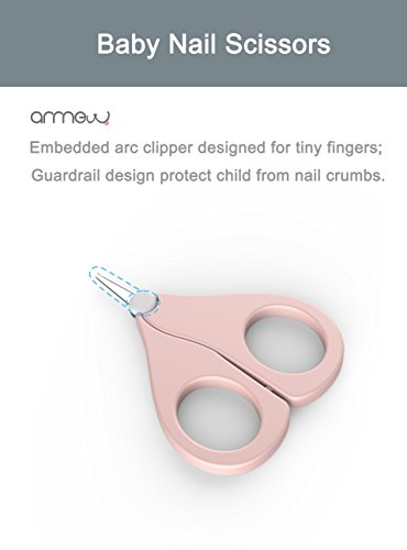 Arrnew - Set de manicura, Kit de cortar uñas, Canastilla regalo para bebé - rosa