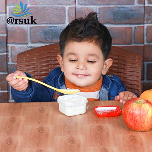 ARSUK Recipientes para Comida de bebé, Contenedores de conservación de alimentos, Refrigerar y Microondas,100% a Prueba de Fugas sin BPA (8 piezas - 120ml)