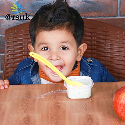 ARSUK Recipientes para Comida de bebé, Contenedores de conservación de alimentos, Refrigerar y Microondas,100% a Prueba de Fugas sin BPA (8 piezas - 120ml)