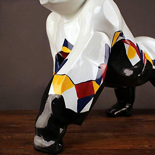 Artesanías 60 * 27 * 50cm Adornos de Estatua Abstracta de Gorila Figura Animal Escultura de Resina para Decoración del Hogar de Bar de Oficina Regalos (A)