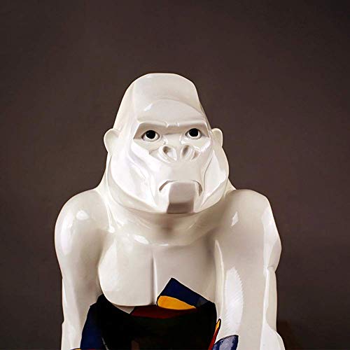 Artesanías 60 * 27 * 50cm Adornos de Estatua Abstracta de Gorila Figura Animal Escultura de Resina para Decoración del Hogar de Bar de Oficina Regalos (A)