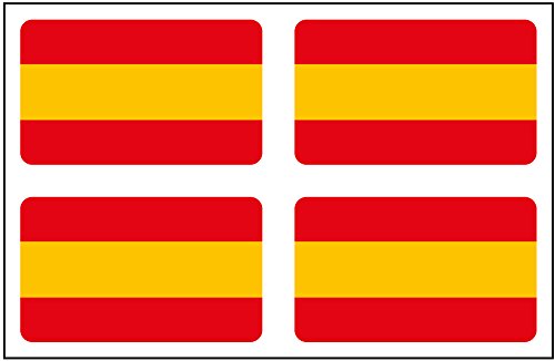 Artimagen Pegatina Bandera Rectángulo 4 uds. España 30x18 mm/ud.