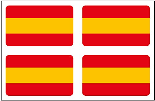 Artimagen Pegatina Bandera Rectángulo 4 uds. España 30x18 mm/ud.