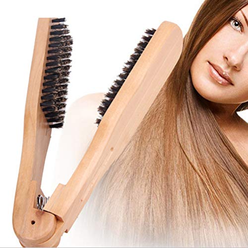 ARTLILY Cepillo para alisar el cabello Cepillo de pelo en forma de V Cepillo de pelo de doble cara Herramienta de peluquería