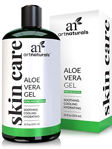 ArtNaturals - Gel orgánico de aloe vera para cara, cabello y cuerpo, 100% natural y prensado en frío, 350 gr