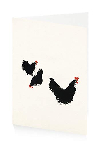 Artpress Aurora de la Morinerie - Tarjeta de felicitación (12 x 17 cm), diseño de gallinas