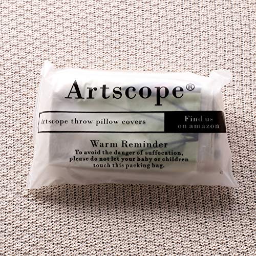 Artscope Set de 4,Funda de Cojín 45x45cm,Funda de Almohada para Cojín Cuadrado Algodón Lino para Sofá Cama Decoración para Hogar (Flor de Fantasia)