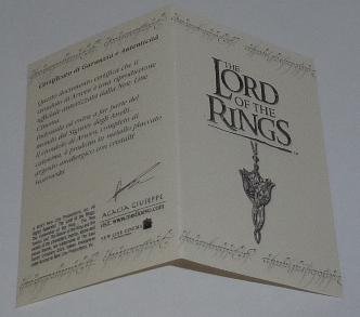 ARWEN COLGANTE Estrella De La Tarde COLLAR Official Replica Señor Anillos LORD RINGS Original BOX CERTIFICATE etc