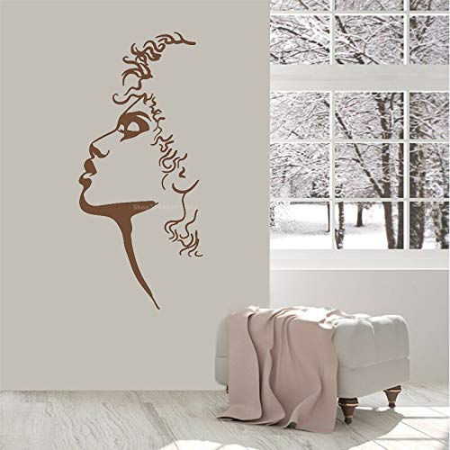 ASFGA Cara Abstracta Mujer Retrato Etiqueta de la Pared decoración del hogar Arte salón de Belleza Dormitorio Sala de Estar Mural peluquería Entretenimiento Lugar 42x93cm