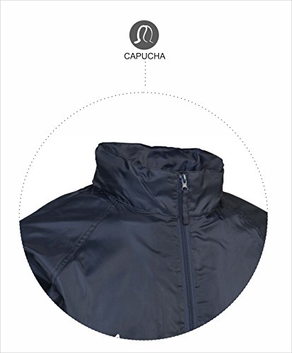 Asioka 61/09 Cortavientos, Hombre, Azul Marino, XL