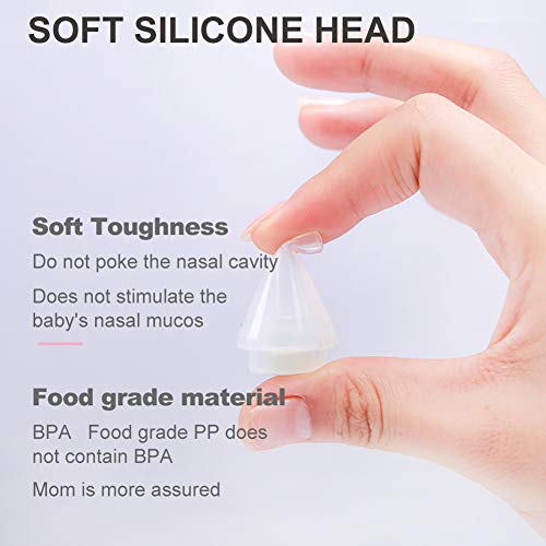 Aspirador Nasal, Limpiador Nasal Bebe, Bebé Aspiración Mucosa Succión Reutilizable, Mejor Para alivio de la congestión nasal infantil, 100% seguro mocos limpiador(rosa+ Azul)