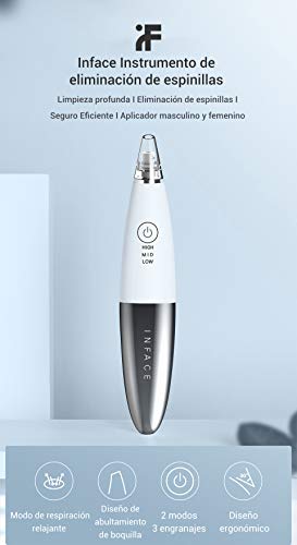 Aspiradora eléctrica MIJIA InFace Blackhead Remover con 2 modos para mujeres Hombre Cara Nariz Limpieza profunda