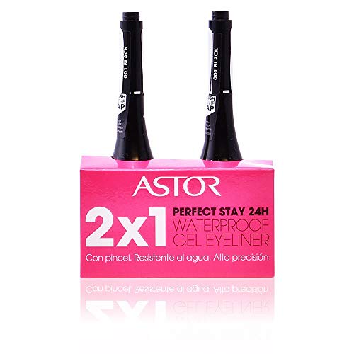 Astor Perfect Stay Gel Eye Liner 1-Black 2X1 Set - Paquete de 2 x 5 gr - Total: 3.00gr