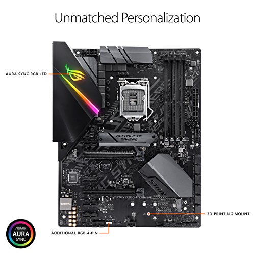 Asus Intel B360 ATX - Placa base gaming con Aura Sync RGB iluminación LED, pre-mounted I/O shield, dual M.2, onboard M.2 heatsink, SATA 6Gbps y USB 3.1 Gen 2.