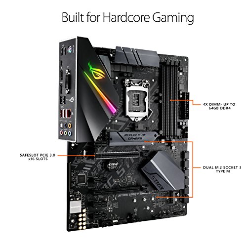 Asus Intel B360 ATX - Placa base gaming con Aura Sync RGB iluminación LED, pre-mounted I/O shield, dual M.2, onboard M.2 heatsink, SATA 6Gbps y USB 3.1 Gen 2.